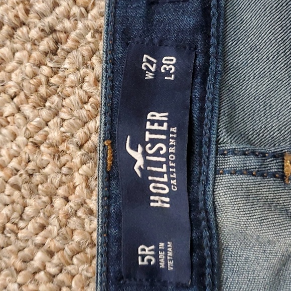 Hollister Floral Embroidered Blue Jeans Size 27 - Picture 4 of 8